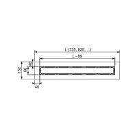 Дренажный канал для укладки натурального камня TECE Drainline 650700, 70 см