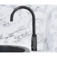 Смеситель WasserKRAFT 6607 для кухонной мойки, черный глянец