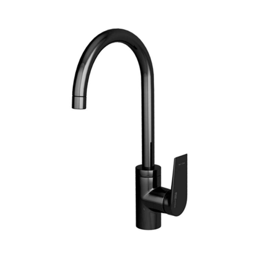 Смеситель WasserKRAFT 6607 для кухонной мойки, черный глянец