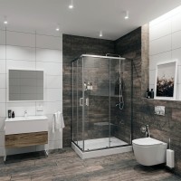 Душевой уголок Niagara Nova 661008111, 120 x 80 см, прямоугольный, стекло прозрачное, профиль хром