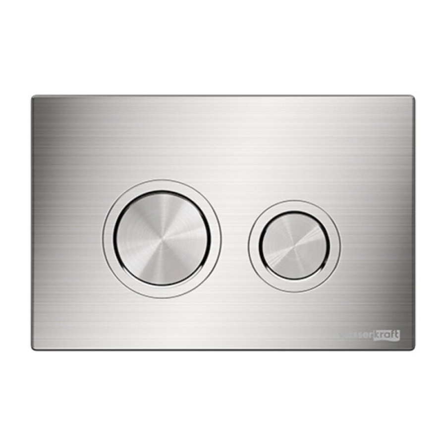 Инсталляция для унитаза WasserKraft Glan 66TLT.010.ME.BL.BN01, декоративная стеклянная панель черная, механическая кнопка смыва никель