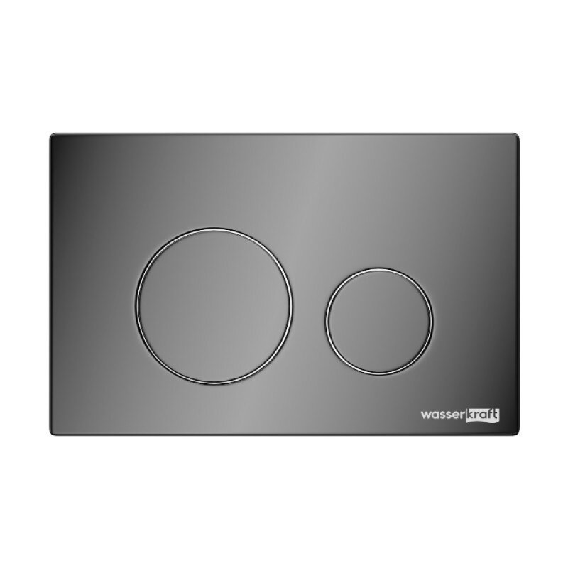 Инсталляция для унитаза WasserKraft Glan 66TLT.010.ME.BL.PB02, декоративная стеклянная панель черная, механическая кнопка смыва черная