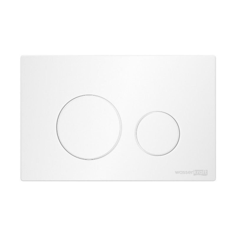 Инсталляция для унитаза WasserKraft Glan 66TLT.010.ME.BL.WH02, декоративная стеклянная панель черная, механическая кнопка смыва белая