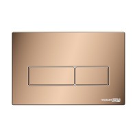 Инсталляция для унитаза WasserKraft Glan 66TLT.010.ME.BL.RG03, декоративная стеклянная панель черная, механическая кнопка смыва золото розовое