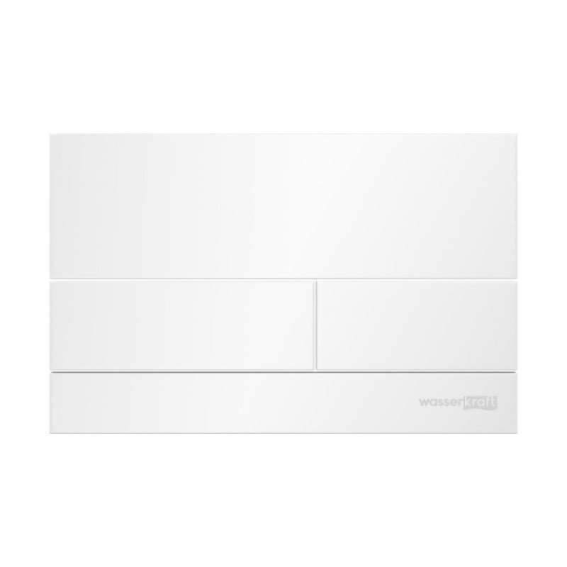 Инсталляция для унитаза WasserKraft Glan 66TLT.010.ME.BL.WH04, декоративная стеклянная панель черная, механическая кнопка смыва белая