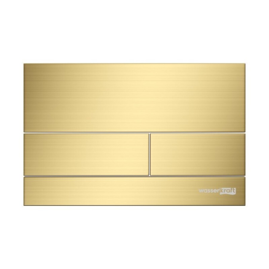Инсталляция для унитаза WasserKraft Glan 66TLT.010.ME.BL.MG04, декоративная стеклянная панель черная, механическая кнопка смыва золото матовое