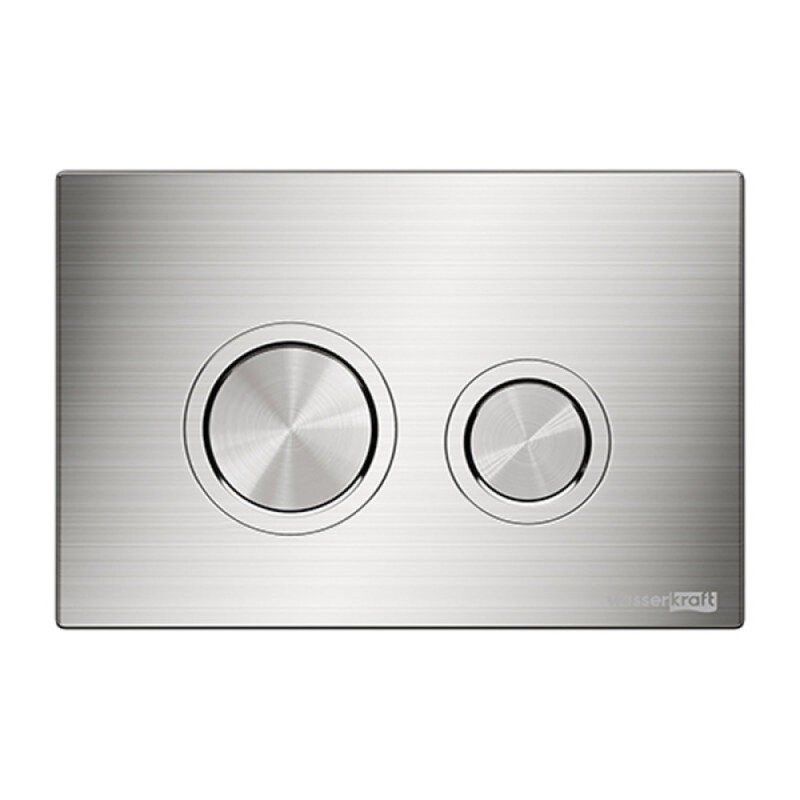 Инсталляция для унитаза WasserKraft Glan 66TLT.010.ME.WH.BN01, декоративная стеклянная панель белая, механическая кнопка смыва никель