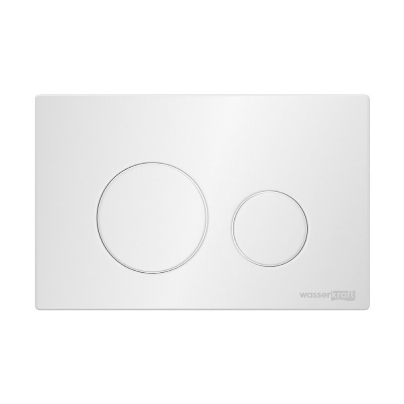 Инсталляция для унитаза WasserKraft Glan 66TLT.010.ME.WH.WH02, декоративная стеклянная панель белая, механическая кнопка смыва белая