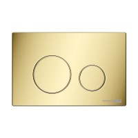 Инсталляция для унитаза WasserKraft Glan 66TLT.010.ME.WH.PG02, декоративная стеклянная панель белая, механическая кнопка смыва золото глянцевое