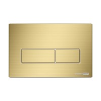 Инсталляция для унитаза WasserKraft Glan 66TLT.010.ME.WH.MG03, декоративная стеклянная панель белая, механическая кнопка смыва золото матовое