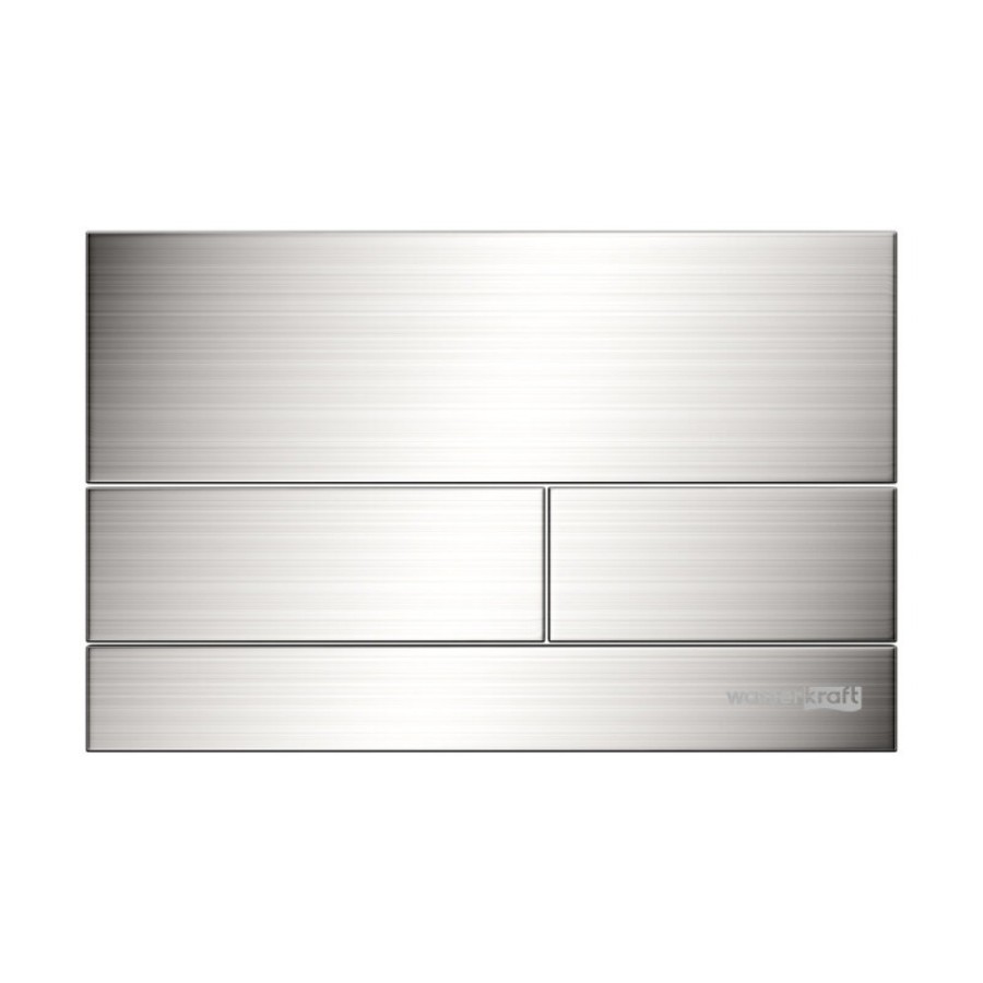 Инсталляция для унитаза WasserKraft Glan 66TLT.010.ME.WH.BN04, декоративная стеклянная панель белая, механическая кнопка смыва никель