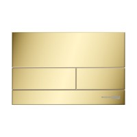 Инсталляция для унитаза WasserKraft Glan 66TLT.010.ME.WH.PG04, декоративная стеклянная панель белая, механическая кнопка смыва золото глянцевое