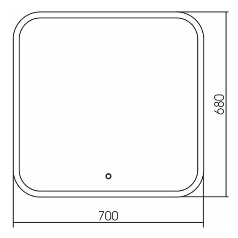 Зеркало Grossman Comfort 70 x 68 см с подсветкой, сенсорный выключатель, 670680