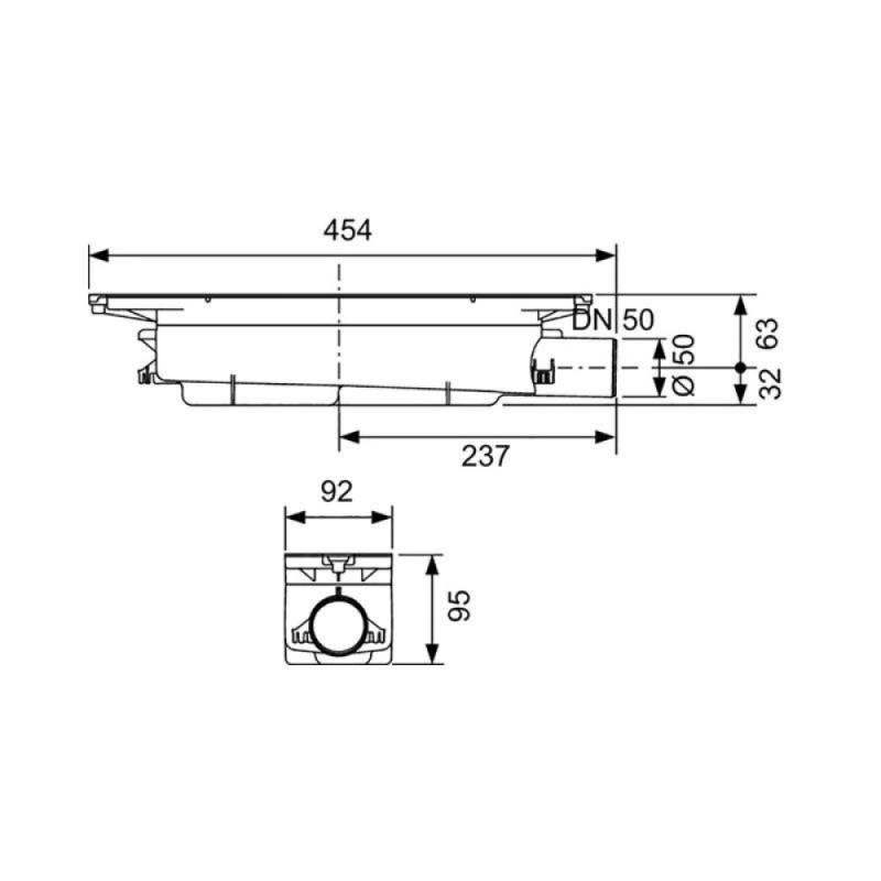 Сифон TECE Drainprofile, 673002, стандартный DN50, боковой слив