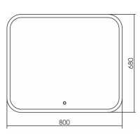 Зеркало Grossman Comfort 80 x 68 см с подсветкой, сенсорный выключатель, 680680
