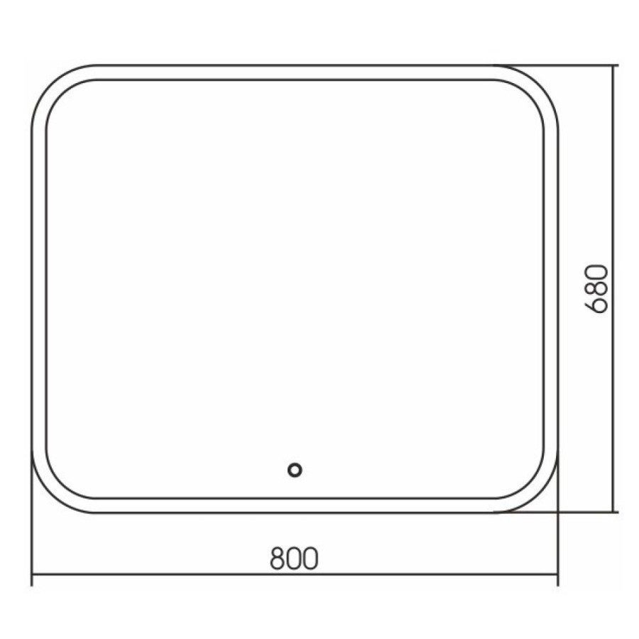 Зеркало Grossman Comfort 80 x 68 см с подсветкой, сенсорный выключатель, 680680