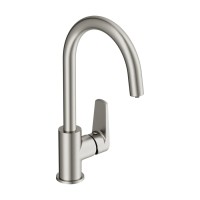 Смеситель Cersanit Moduo 68222, для кухонной мойки, с подключением к фильтру, PVD-сатин