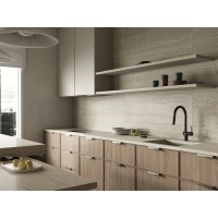 Смеситель Cersanit Brasko 68225, для кухонной мойки, с выдвижным изливом, черный матовый
