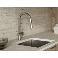 Смеситель для кухонной мойки Cersanit Brasko 68226, с выдвижным изливом, PVD покрытие, сатин