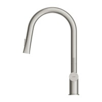 Смеситель Cersanit Melar 68229, для кухонной мойки, с выдвижным изливом, PVD-сатин