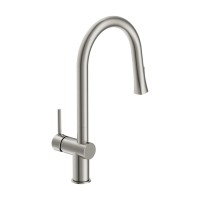 Смеситель Cersanit Melar 68229, для кухонной мойки, с выдвижным изливом, PVD-сатин