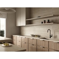 Смеситель Cersanit Moduo 68230, для кухонной мойки, с гибким изливом, черный матовый