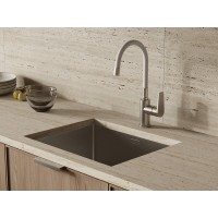 Смеситель для кухонной мойки Cersanit Moduo 68232, с гибким изливом, цвет белый/хром