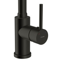 Смеситель Cersanit Melar 68234, для кухонной мойки, черный матовый