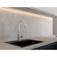 Смеситель Cersanit Melar 68236, для кухонной мойки, сатин/белый