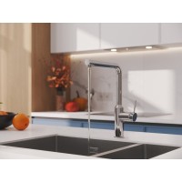 Смеситель Cersanit Flavis 68239, для кухонной мойки, хром