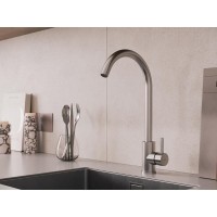 Смеситель для кухонной мойки Cersanit Como 68242, цвет сатин
