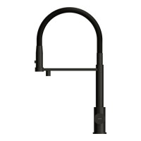 Смеситель Cersanit Zen 68250, для кухонной мойки, с подключением к фильтру, черный матовый