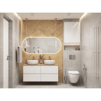 Инсталляция Cersanit Vector 68302, с подвесным безободковым унитазом Brasko Smart, белый, сиденье микролифт, клавиша хром