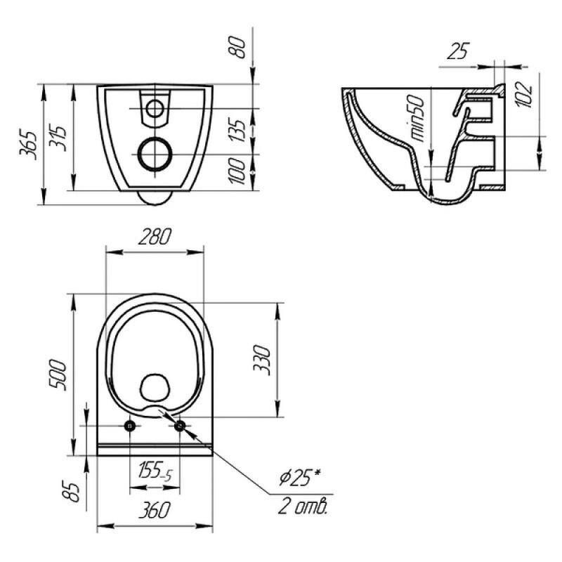 Инсталляция Cersanit Vector 68304, с подвесным безободковым унитазом Brasko Smart, белый, сиденье микролифт, клавиша белая