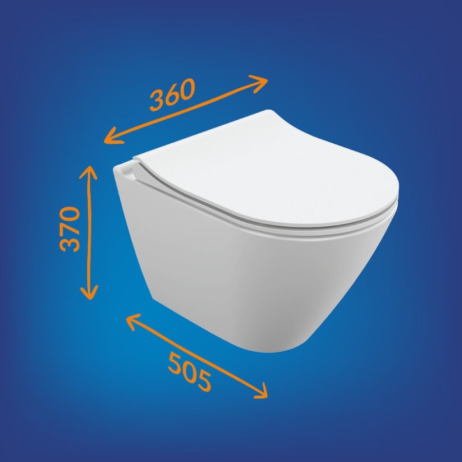 Инсталляция Cersanit Link Pro 68306, с подвесным безободковым унитазом City Smart, сиденье микролифт, белый, клавиша хром