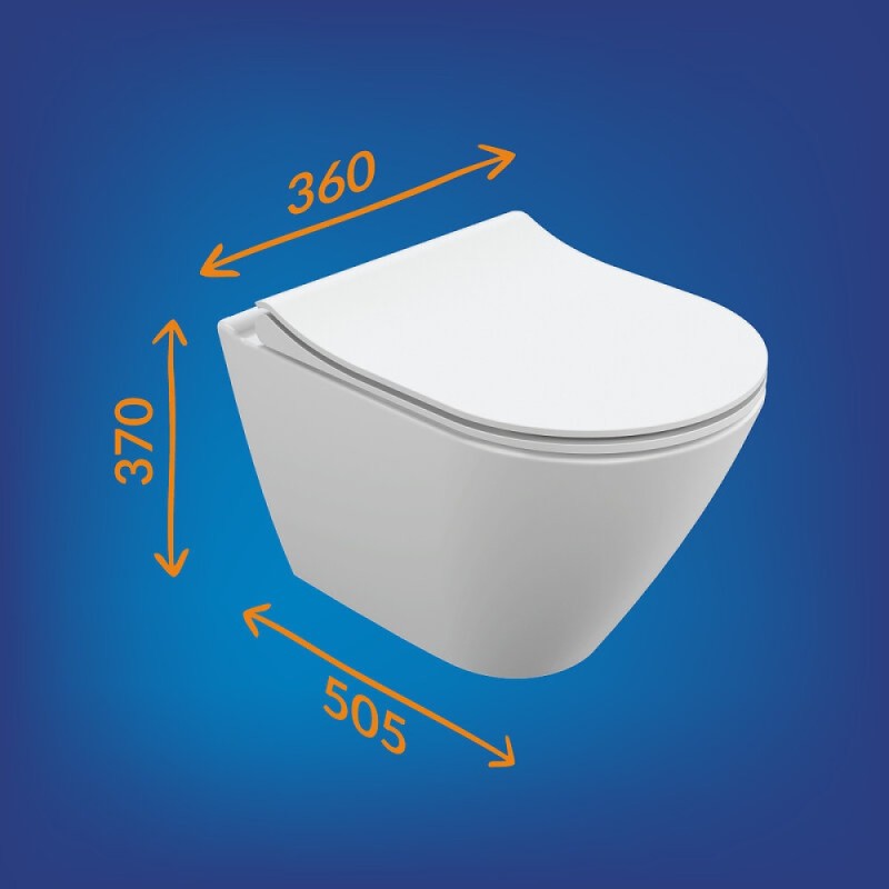Инсталляция Cersanit Link Pro 68308, с подвесным безободковым унитазом City Smart, сиденье микролифт, белый, клавиша черная матовая/золото