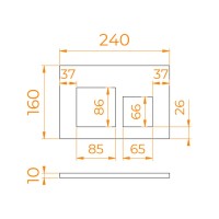 Клавиша смыва RGW SWH-09B 68420009-04, механическая, черный матовый