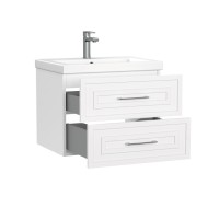 Тумба под раковину Cersanit Classic 69087, 60 см, подвесная, белая матовая