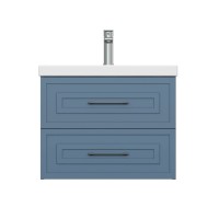 Тумба под раковину Cersanit Classic 69088, 60 см, подвесная, голубая матовая