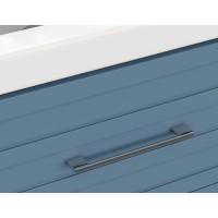Тумба под раковину Cersanit Classic 69088, 60 см, подвесная, голубая матовая