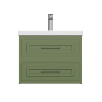 Тумба под раковину Cersanit Classic 69089, 60 см, подвесная, зеленая матовая