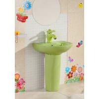 Раковина на пьедестале Gid Aventura Nb192-G 69907, 43 см, фаянс, детская, напольная, зеленая