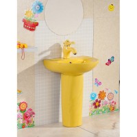 Раковина на пьедестале Gid Aventura Nb192-Y 69908, 43 см, фаянс, детская, напольная, желтая