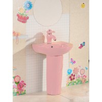 Раковина на пьедестале Gid Aventura Nb192-PK 69909, 43 см, фаянс, детская, напольная, розовая