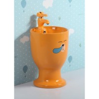 Раковина Gid Aventura Nb193-OR 69913, 37 см, фаянс, детская, напольная, оранжевая