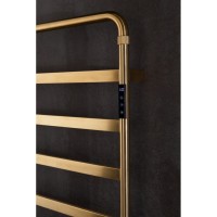 Полотенцесушитель электрический Allen Brau Priority 7.31003-GB, ширина 48 см, высота 92 см, диммер справа, цвет золото браш