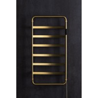 Полотенцесушитель электрический Allen Brau Priority 7.31003-GB, ширина 48 см, высота 92 см, диммер справа, цвет золото браш
