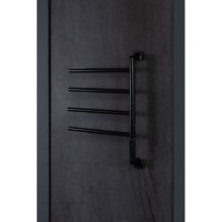 Полотенцесушитель электрический Allen Brau Liberty 7.33000-31, ширина 49 см, высота 68 см, диммер слева, цвет черный матовый