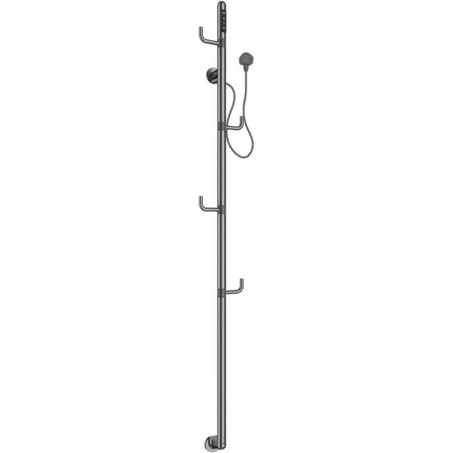 Полотенцесушитель электрический Allen Brau Liberty 7.33001-BN, ширина 18 см, высота 166 см, цвет никель браш
