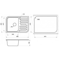 Кухонная мойка Granula GR-7001 7001al, алюминиум